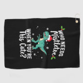 Wer Mistletoe braucht, wenn du so Niedliches Chris Golfhandtuch (Horizontal)