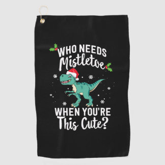 Wer Mistletoe braucht, wenn du so Niedliches Chris Golfhandtuch
