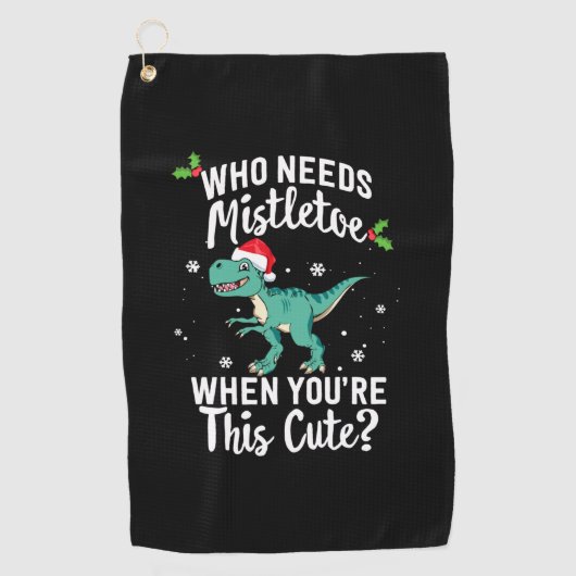Wer Mistletoe braucht, wenn du so Niedliches Chris Golfhandtuch (Vorderseite)