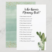 Wer Mommy Best Game Cactus Floral kennt (Vorne/Hinten)