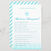 Wer Mommy Best kennt - Baby Shower Game (Vorne/Hinten)