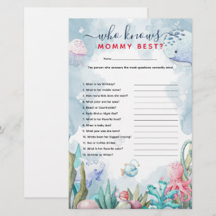 "Wer Mommy Best kennt" Babydusche unter Wasser