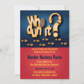 Wer? Mord Mystery Party Einladung (Vorderseite)
