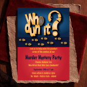 Wer? Mord Mystery Party Einladung