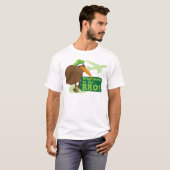 Wer muss bro fliegen? Kiwivogel Spaß T-Shirt (Vorne ganz)