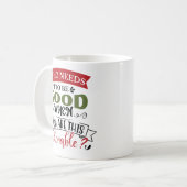 Wer muss schon brav sein Süß Kaffeetasse (Vorderseite Links)