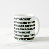 WER "MUSSTE DAS?" KAFFEETASSE (VorderseiteRechts)