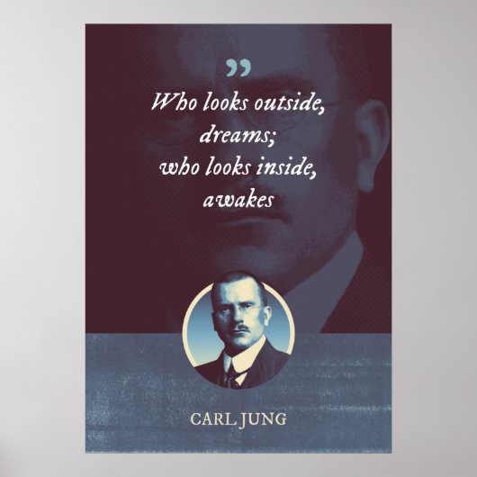 Wer nach draußen schaut, Träume, der nach innen sc Poster (Vorne)