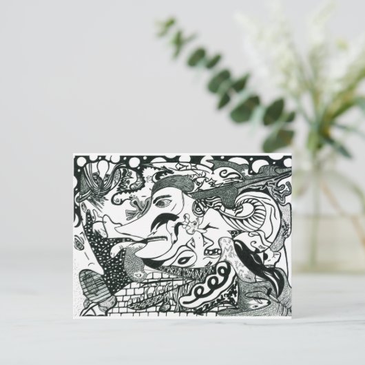 Wer Nase? Postkarte (Stehend Vorderseite)