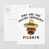 Wer nennt man Immigranten Postkarte (Vorne/Hinten)