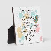 Wer nicht springt, wird nie fliegen fotoplatte (Vorderseite)