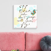 Wer nicht springt, wird nie fliegen leinwanddruck (Insitu (Wohnzimmer))