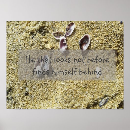 Wer nicht vor Weisheit aussieht Sprichwort Poster (Vorne)