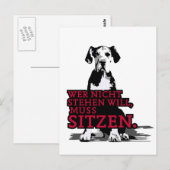 Wer nicht wird Doggenwelpe Postkarte (Vorne/Hinten)