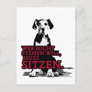 Wer nicht wird Doggenwelpe Postkarte