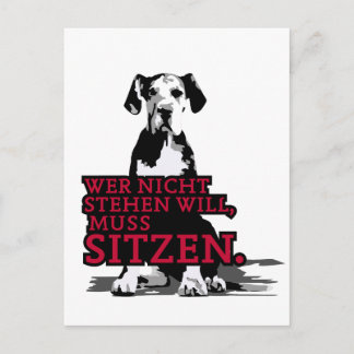 Wer nicht wird Doggenwelpe Postkarte