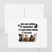 Wer nichts Unmögliches sagt_ Ich habe es getan Postkarte (Vorne/Hinten)