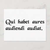 Wer Ohren hat, lass ihm zu verstehen, wie man zuhö Postkarte (Vorderseite)