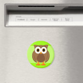 Wer? Owl Cartoon Magnet (In Situ (Geschirrspüler))