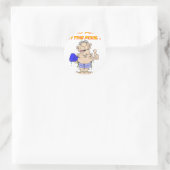 Wer PEED im Pool ? Runder Aufkleber (Tasche)
