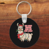 Wer Rentier braucht, wenn man Llama hat - Weihnach Schlüsselanhänger (Vorderseite)