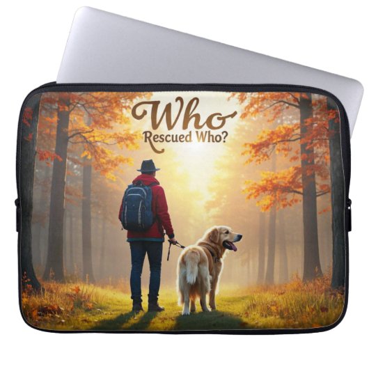 Wer rettete Wer - Der goldene Retriever Laptopschutzhülle (Vorderseite)