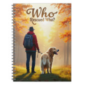 Wer rettete Wer - Der goldene Retriever Notizblock (Vorderseite)
