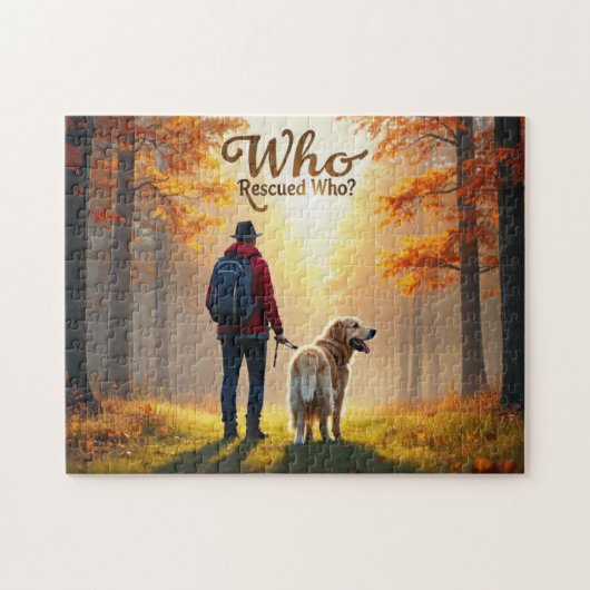 Wer rettete Wer - Der goldene Retriever Puzzle (Horizontal)