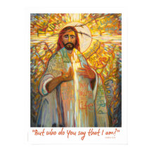 Wer sagst du, ich sei, Jesus 18x24" Poster