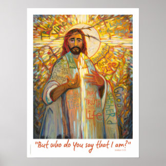 Wer sagst du, ich sei, Jesus 18x24" Poster