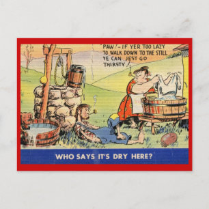Wer sagt, dass es hier trocken ist? Vintage Postkarte