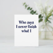 Wer sagt? postkarte (Stehend Vorderseite)