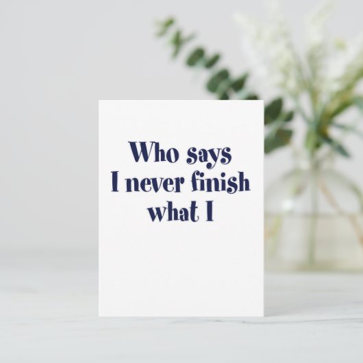 Wer sagt? postkarte (Stehend Vorderseite)