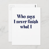 Wer sagt? postkarte (Vorne/Hinten)