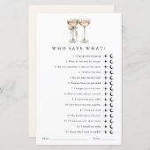 Wer sagt, was Gender Neutral Polterabend Game (Vorne/Hinten)