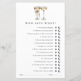 Wer sagt, was Gender Neutral Polterabend Game