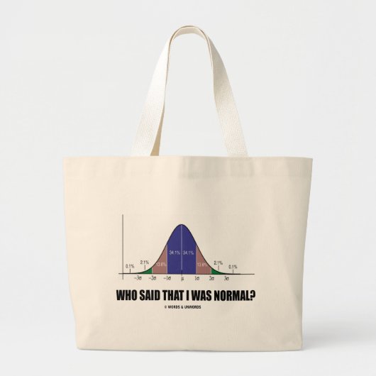 Wer sagte, dass ich normal war? (Bell-Kurven-Spaß) Jumbo Stoffbeutel (Vorne)