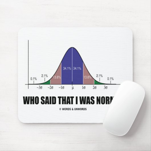 Wer sagte, dass ich normal war? (Bell-Kurven-Spaß) Mousepad (Mit Mouse)