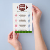 Wer sagte es American Football Baby Showspiel Flyer (Handgriff)