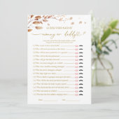 Wer sagte es Baby Duschspiel Einladung (Stehend Vorderseite)