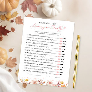 Wer sagte, es Fall Baby Duschspiel Einladung