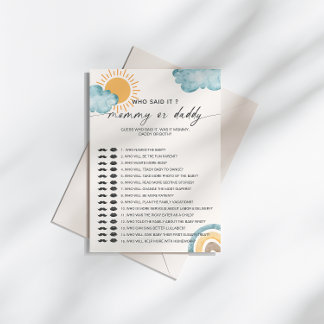 Wer sagte es Mama? | Daddy Baby Showspiel Einladung