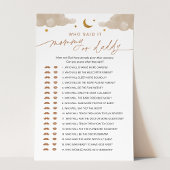 Wer sagte es Mama oder Daddy Baby Game Twinkle Sta