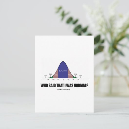 Wer sagte, ich sei normal? (STAAT-Spaß) Postkarte (Stehend Vorderseite)