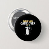 Wer sagte Spiel Over - Ananas Swinger Wedding Bri Button (Vorne & Hinten)