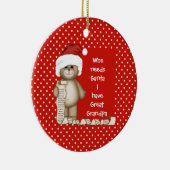 Wer Sankt. benötigt. Große Keramik Ornament (Rechts)