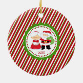 Wer Sankt benötigt. Nana- u. Pappa-Weihnachten Keramikornament (Hinten)