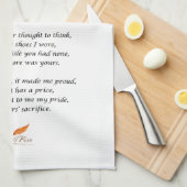 Wer Schuh-Gedicht auf Geschirrtuch (Viertel Falte)