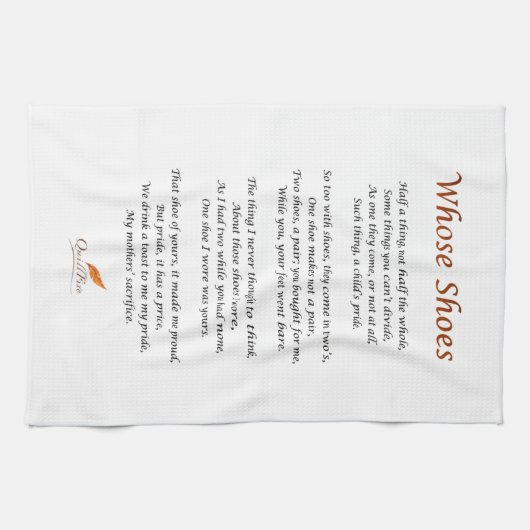 Wer Schuh-Gedicht auf Geschirrtuch (Horizontal)