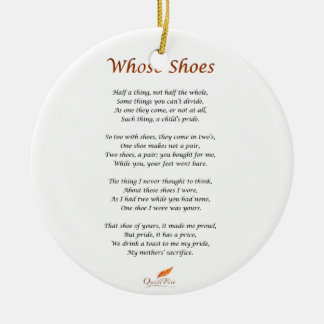 Wer Schuh-Gedicht Keramik Ornament